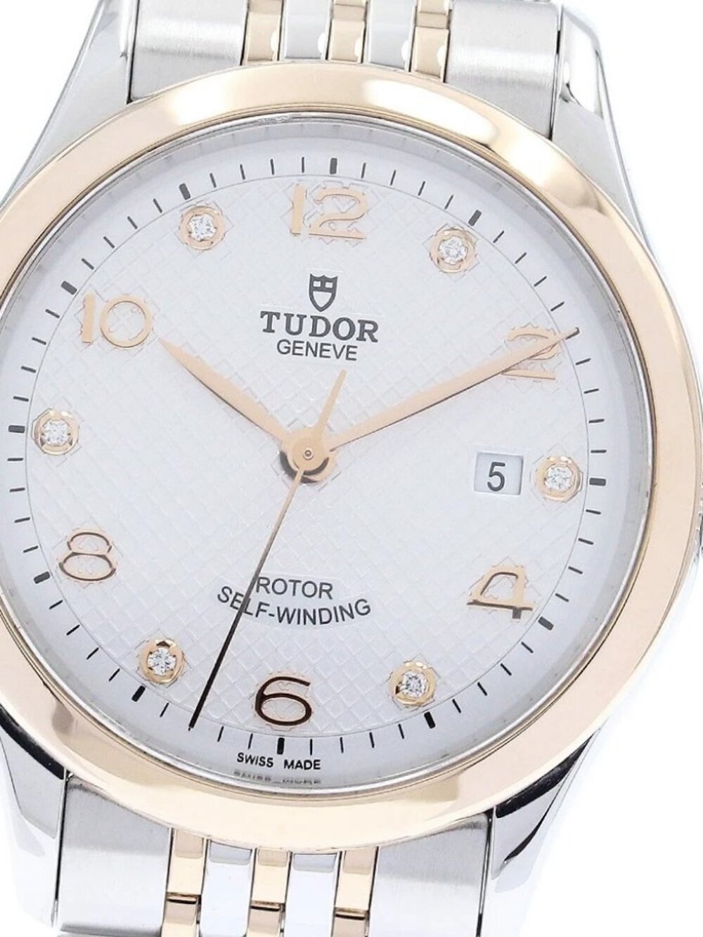 TUDOR 1926 91351 Date 6P Diamond PG2 Tone Automatic Men's Watch